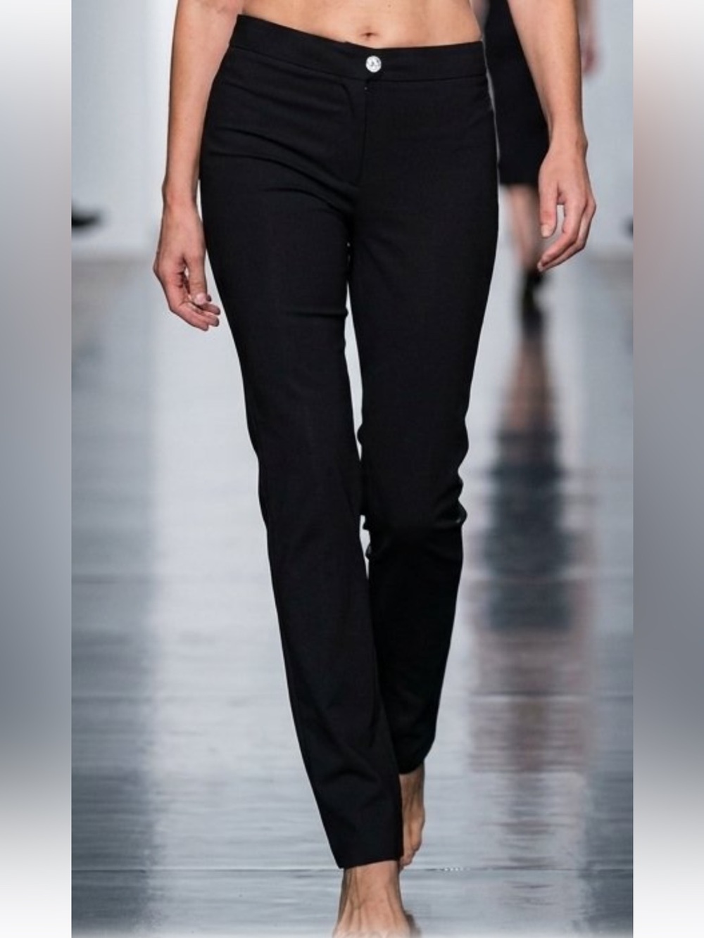 Lauren Ralph Lauren Black stretch Slim Straight cigarette leg Pants 2/4